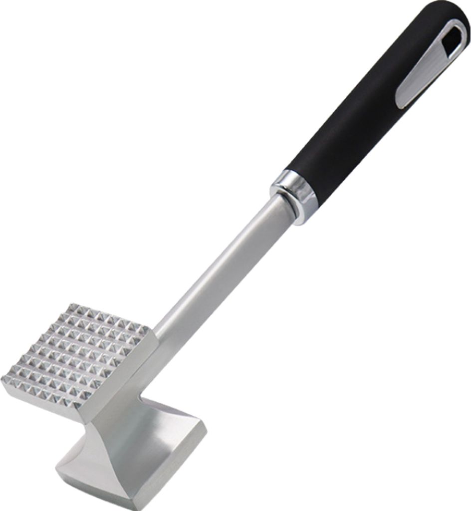 Fleischklopfer-Hammer aus Edelstahl, doppelseitiger Sehnenbrecher, Rindfleischhammer, effizientes Küchenzubehör zum Zartmachen von Hühner- und R...