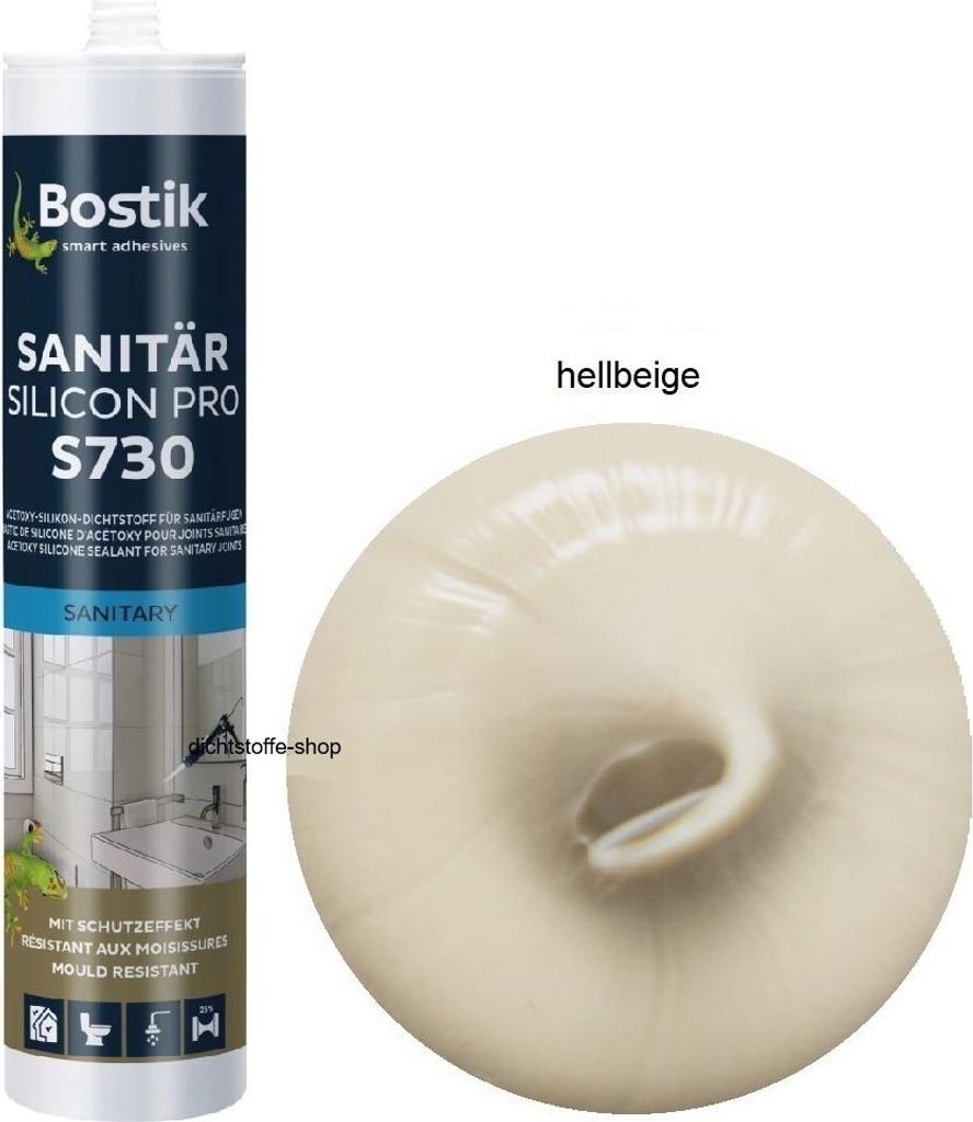 Bostik S730 Sanitär Silicon Pro  300ml Kartusche Silikon Produktbild 