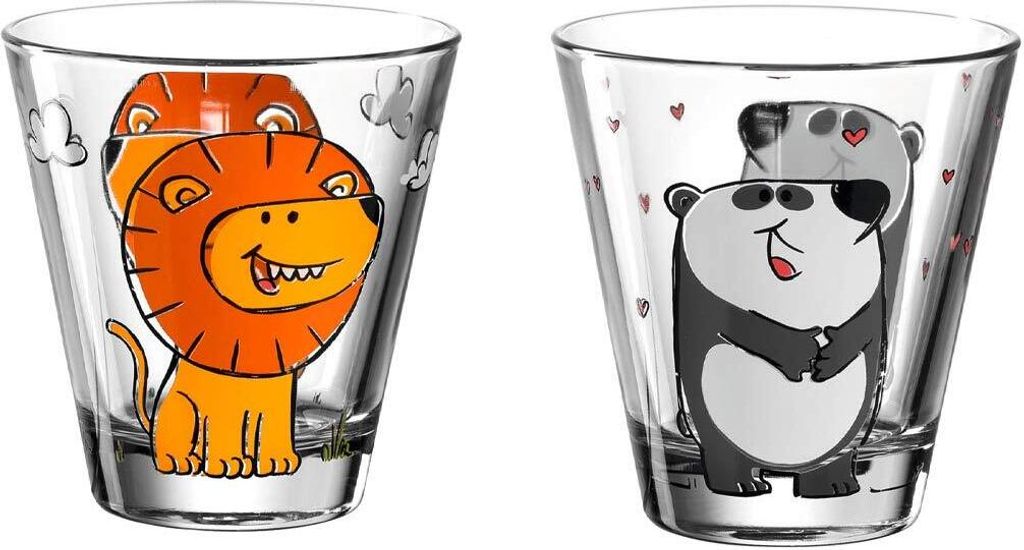 Leonardo BAMBINI 2er Set Kinderbecher 'Löwe' & 'Panda' Produktbild 