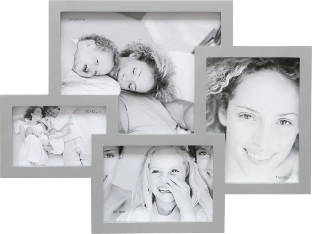 Cadre photo multiple S65SJ argent pour 4 photos - Galerie élégante