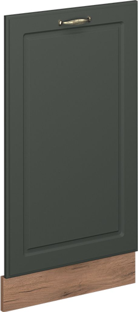 A kitchen cabinet door with a wooden base.