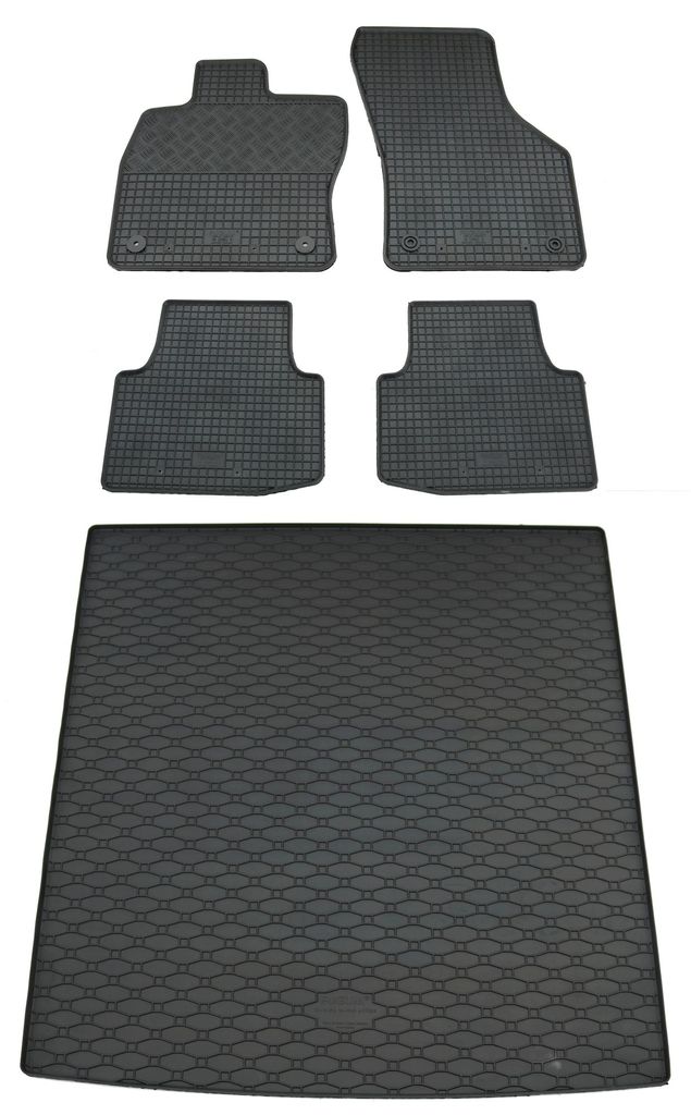 Rigum Gummi Fußmatten + Kofferraumwanne im Set für VW Passat B8 3G Variant