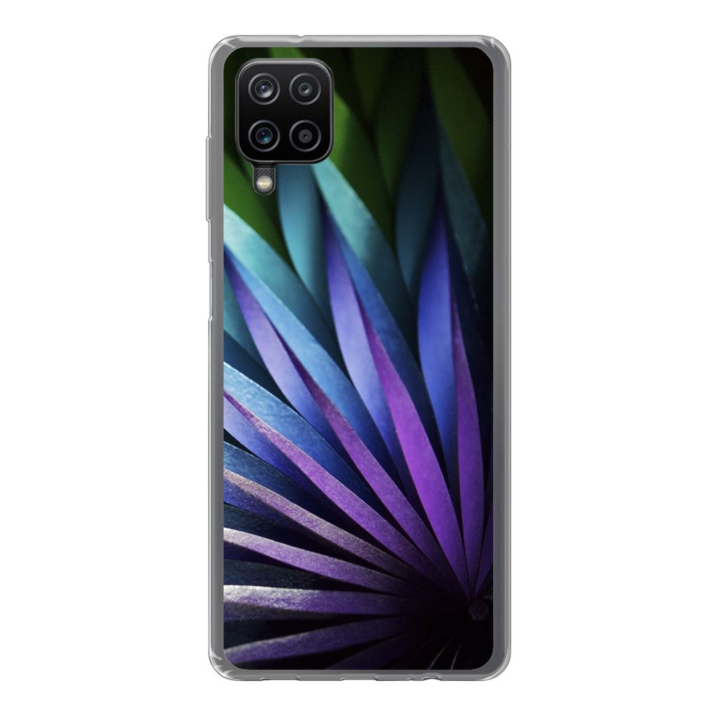 MuchoWow Handyhülle Schutzhülle Hülle für Samsung Galaxy A12 Blumen - Geometrie - Abstrakt Silikon Softcase Handy Hülle - Bild