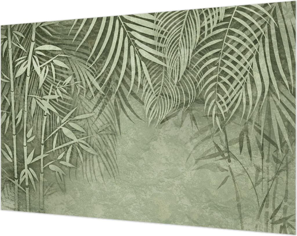 Wandtapete - Dekorative Tapete für Wohnzimmer- Tapetenfolie für Wanddekoration - 104x70 cm - Bambusparadies