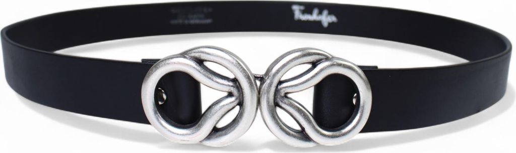FRONHOFER Damen Ledergürtel Taillengürtel 3 cm, tolle Schnalle, silber, Vollrindleder