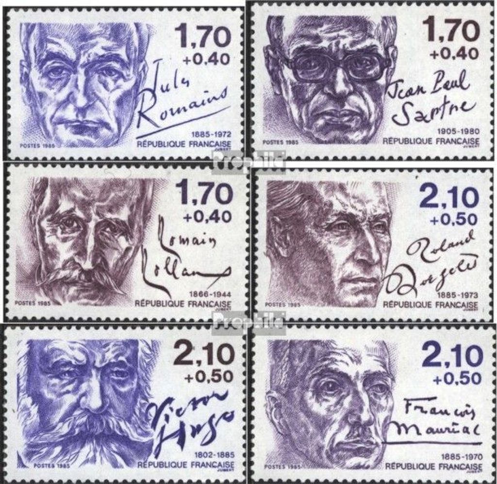 Briefmarken Frankreich 1985 Mi 2484A-2489A (kompl.Ausg.) Produktbild 