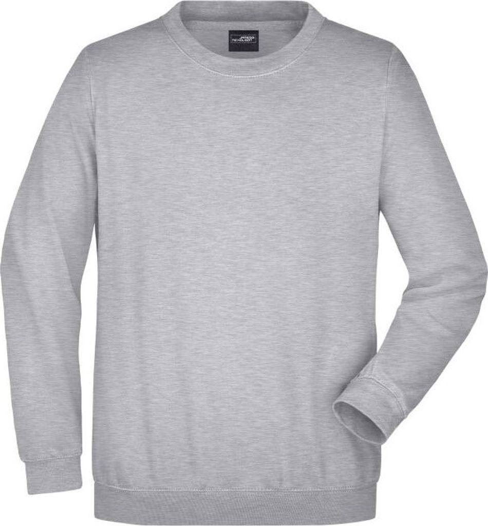 Klassisches Komfort Rundhals-Sweatshirt grey-heather, Gr. 3XL