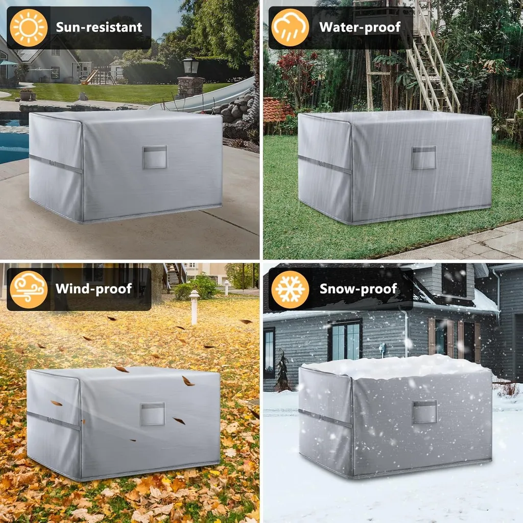 Housse de protection pour table de jardin extérieur 170 cm imperméable - 2