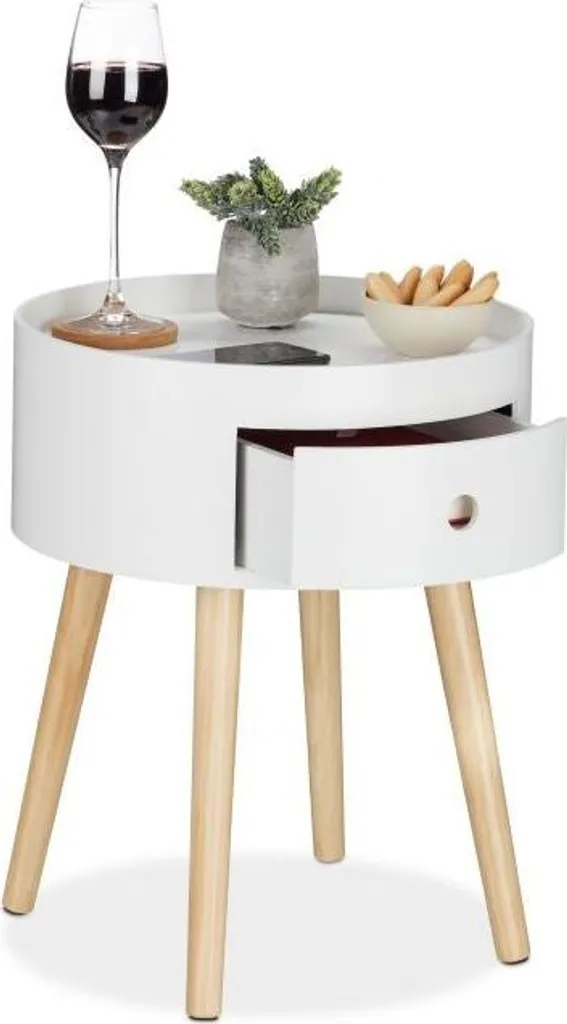 Meuble d'appoint table d'appoint avec tiroir anti-rayures facile à monter