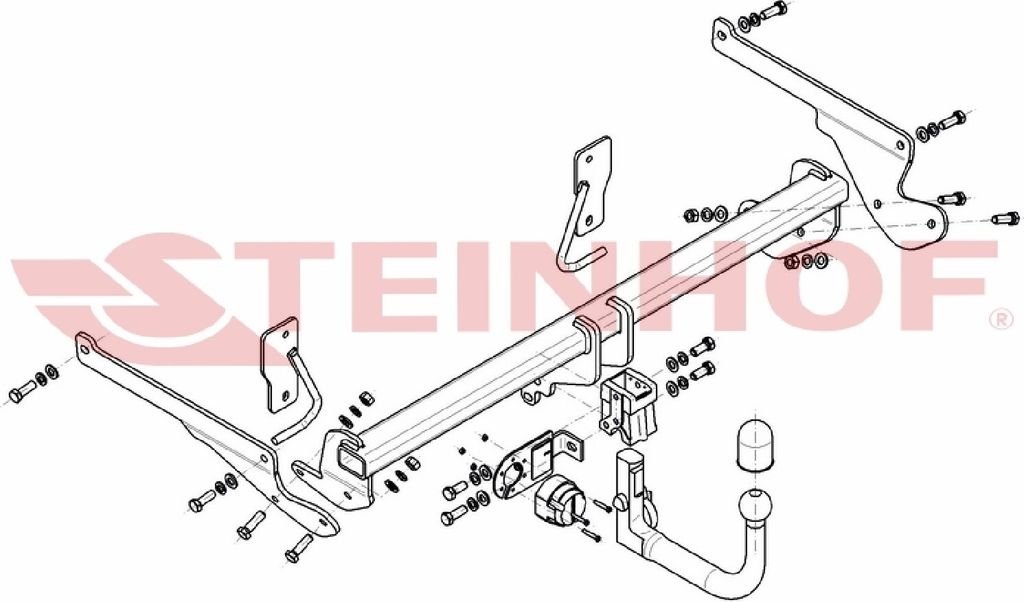Z547000 Anhängerkupplung passend für MAZDA 3 2013-2019 abnehmbar