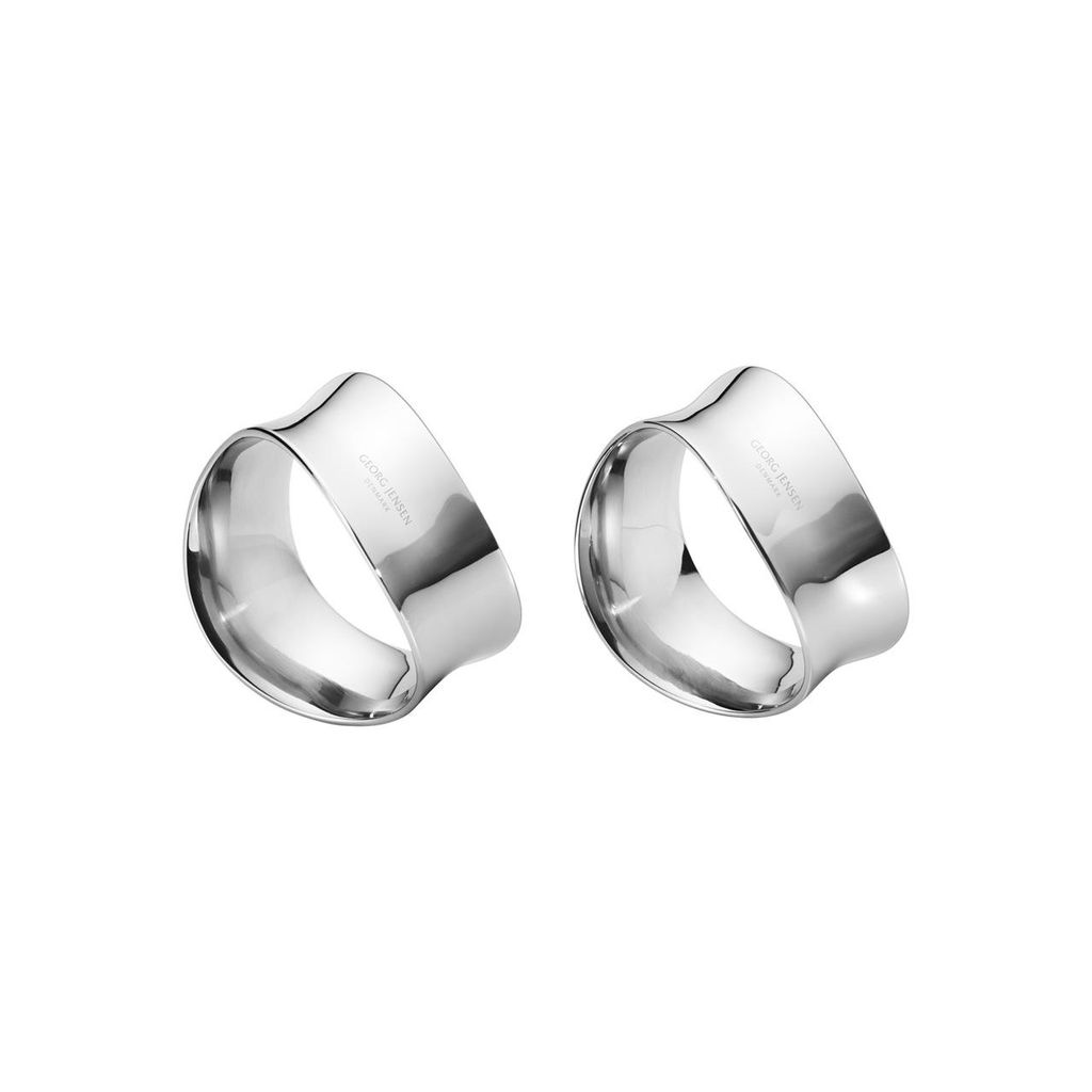 Georg Jensen COBRA NAPKIN RING STAINLESS STEEL, 2 PCS 10020208
