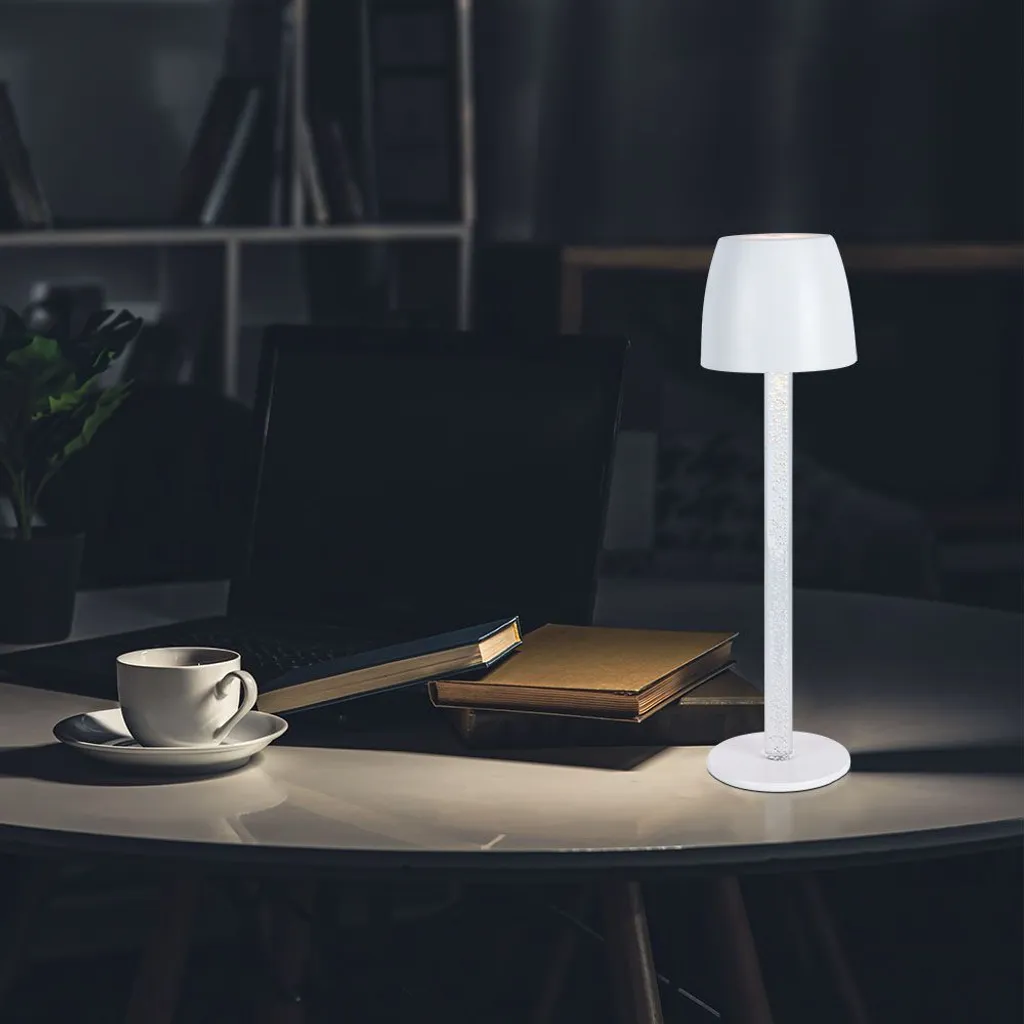 V-TAC Lampada da tavolo ricaricabile - IP20 - Bianco - 3W - 310 Lumen - 3000K