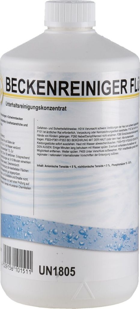 ALWARIN Schwimmbadpflege Beckenreiniger Flüssig, 1 L