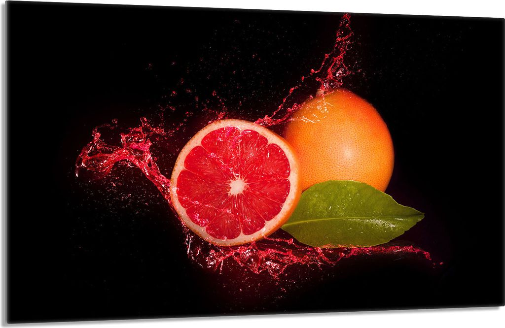 Glas-Herdplattenschutz 80x52 Grapefruit