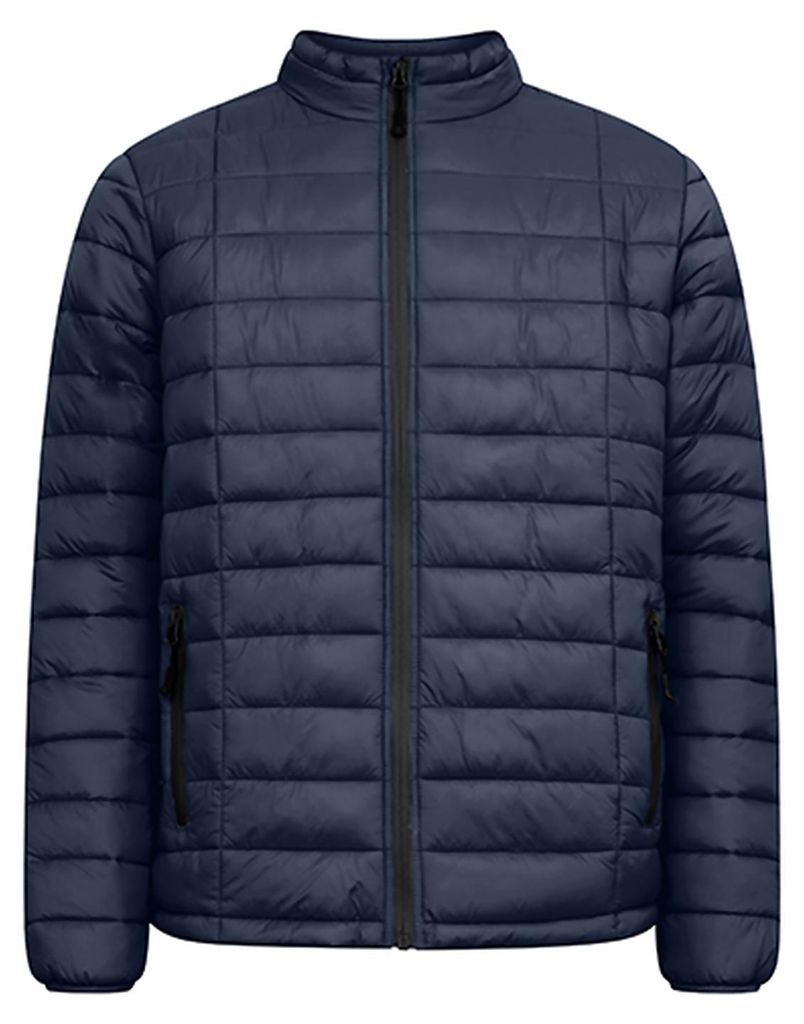 Herren Wattierte Jacke mit Stehkragen, Kinnschutz und wasserdichten Reißverschlüssen