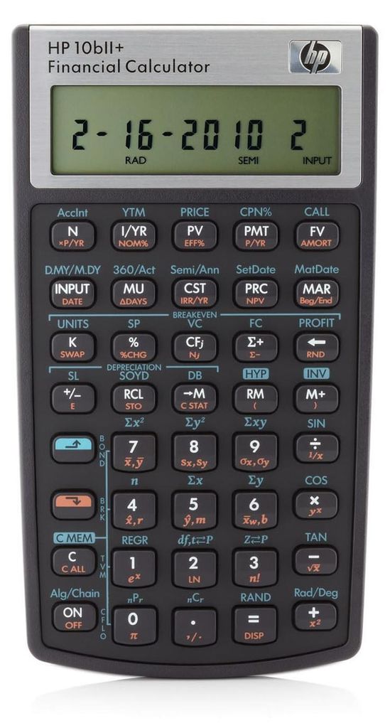 Calculadora HP 10bII+ para finanzas y negocios: 1 línea, 12 Imagen del producto 
