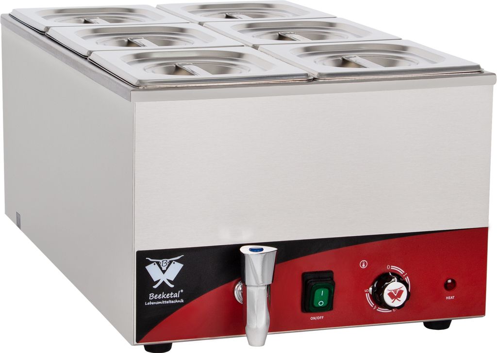 Beeketal Speisenwärmer Wasserbad Bain Marie, Bain Marie Modell:BBM6