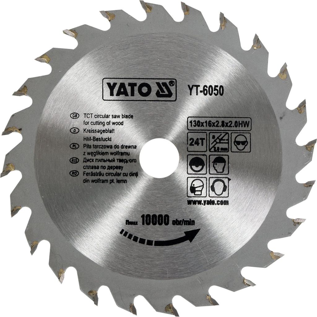 Lama per sega in metallo duro 130x16mm 24 denti Immagine del prodotto 