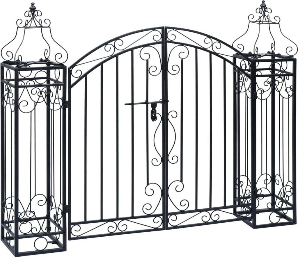 vidaXL Deko Gartentor Schmiedeeisen 122×20,5×100 cm Produktbild 