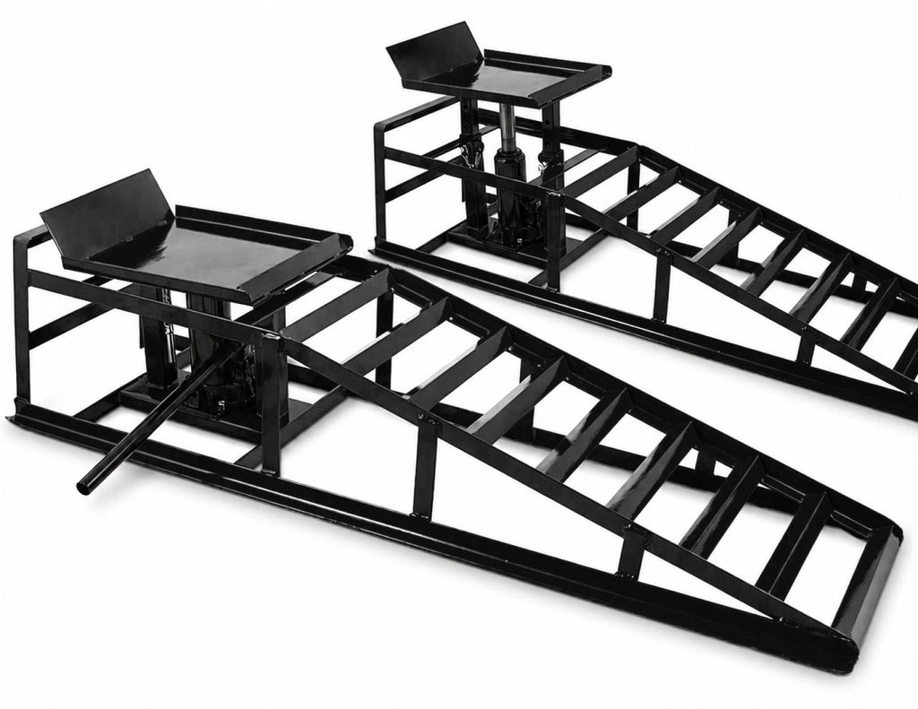 2x Bituxx Auto PKW Auffahrrampen 2T mit Wagenheber Produktbild 