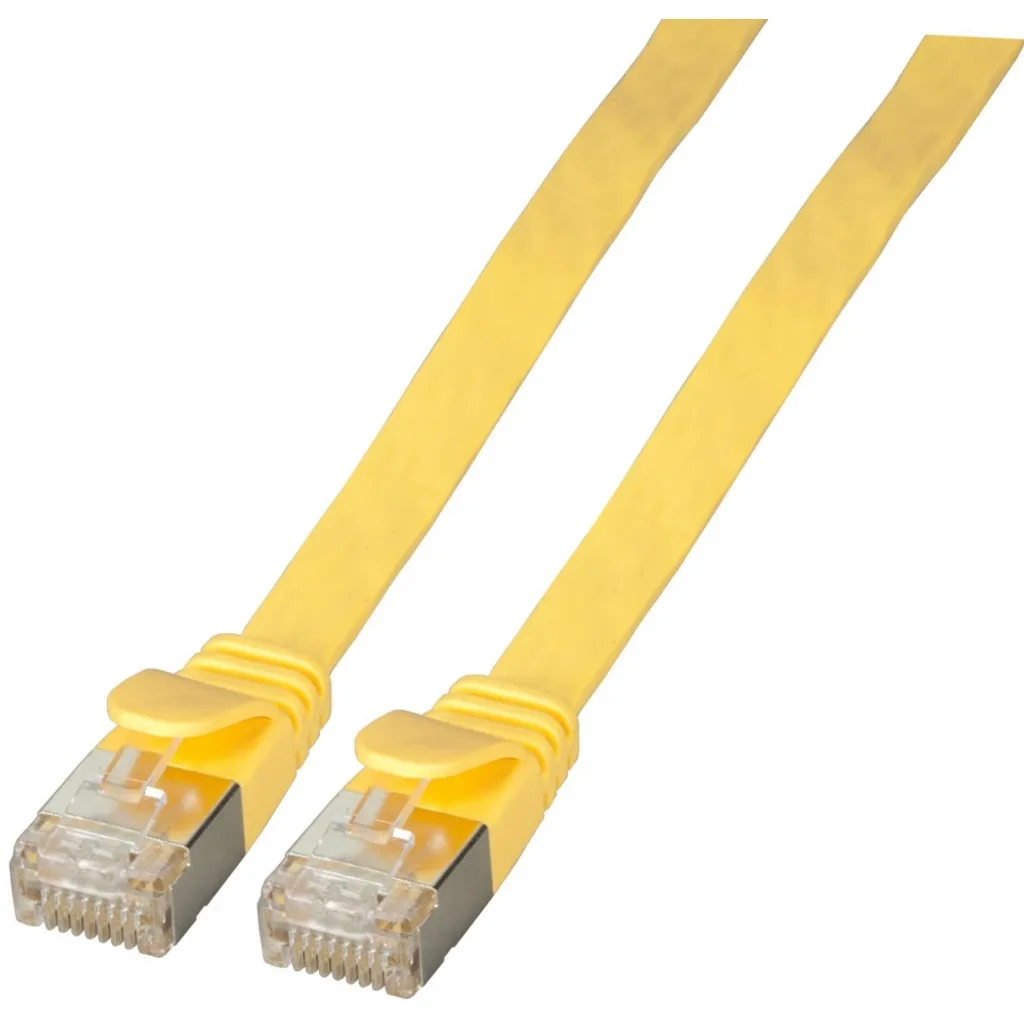 EFB K5545GE.0,5 Cavo Patch Piatto Cat.6A U/FTP 0,5m Giallo - Alta Velocità