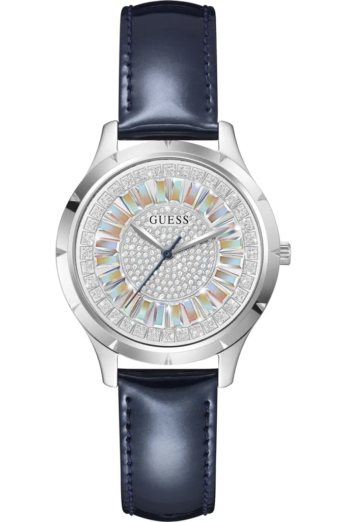 Guess GW0299L1 Glamour: Orologio Acciaio e Pelle Blu da Donna