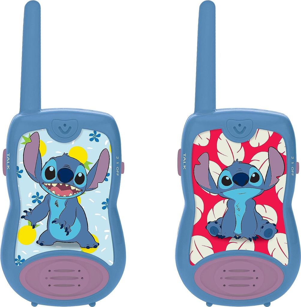 Lexibook, Disney Stitch, Talkies-Walkies 200m, Kommunikationsspiel fr Kinder, 2 Kommunikationskanle, Grtelclip, Blau/Violett, TW12D