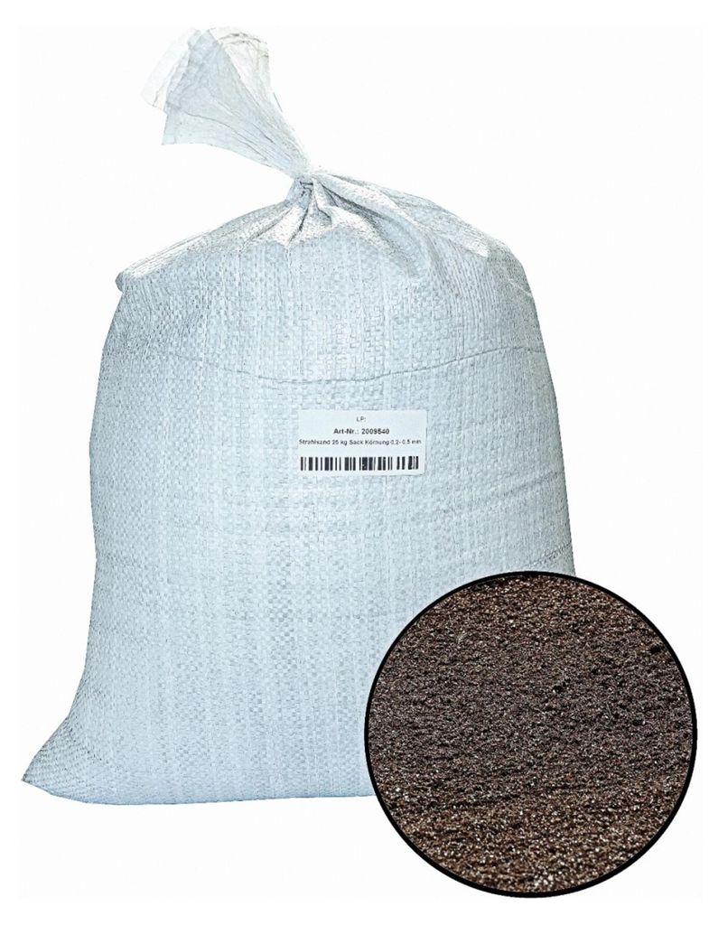 Aerotec (GP: 0,80  / kg) Strahlsand 25 kg Sack Körnung 0,2- Produktbild 
