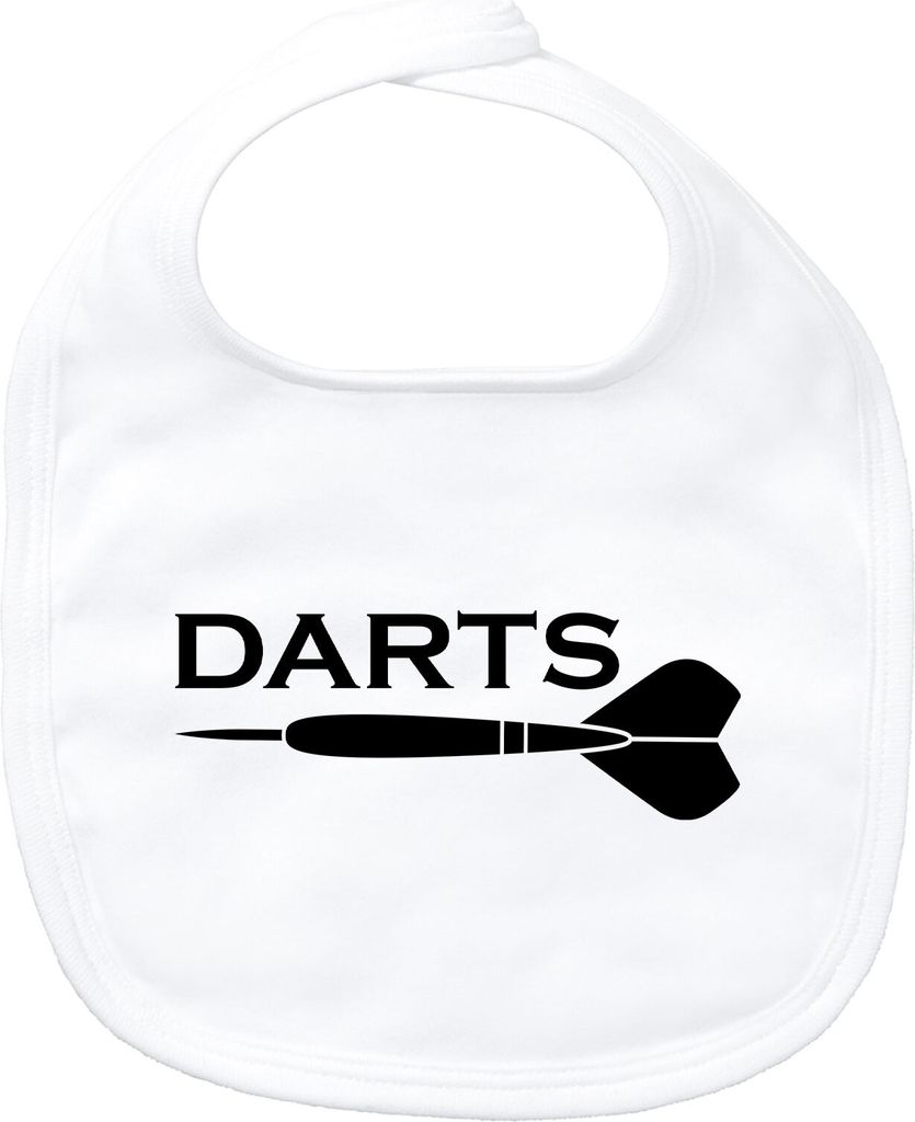 Huuraa Baby Lätzchen Darts Dartpfeil White Klettverschluss Baumwolle Latz Geschenkidee