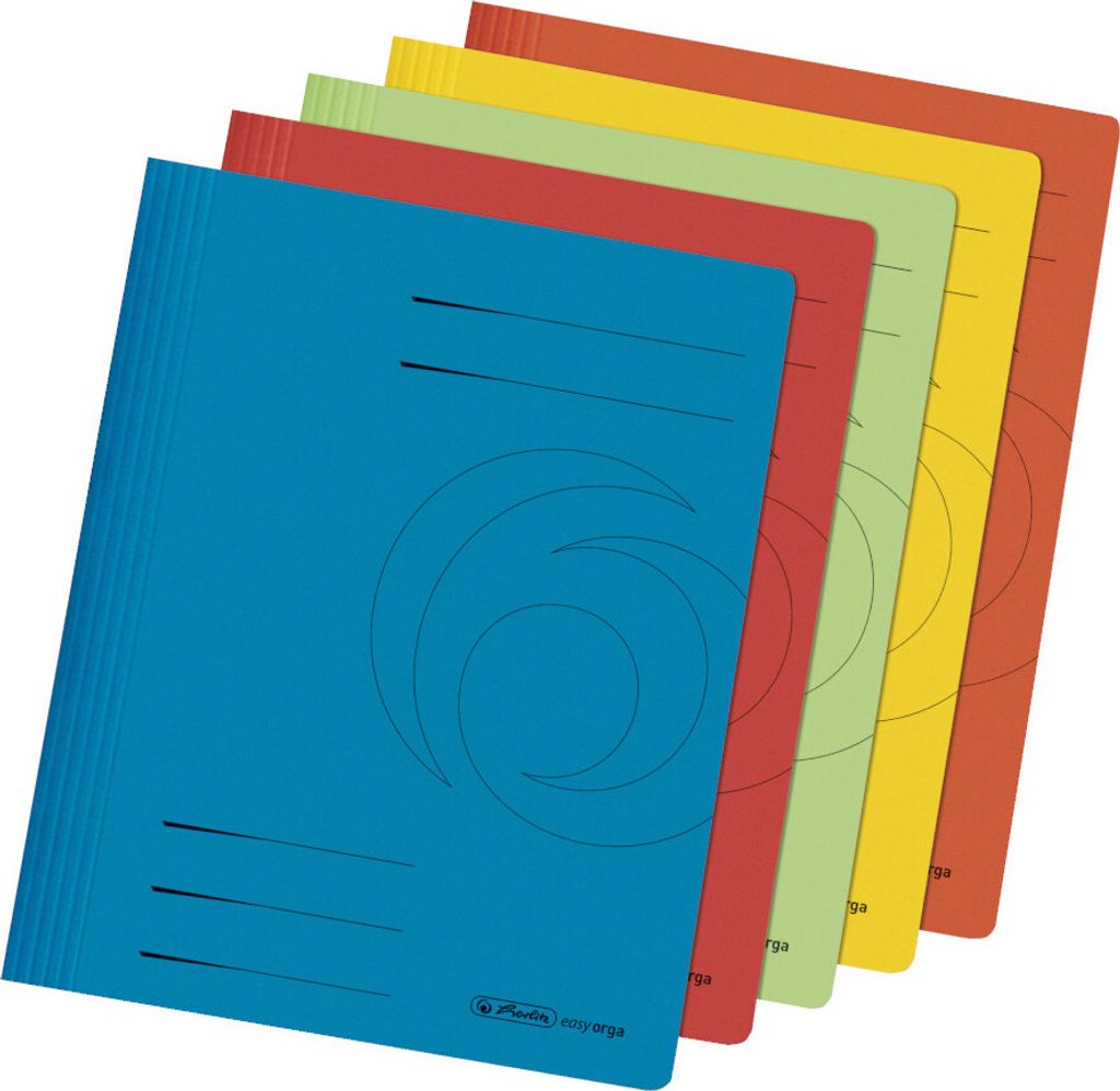 10 Herlitz Manila Karton Schnellhefter / DIN A4 / 5 verschiedene intensivfarben
