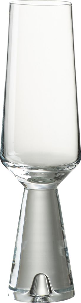 J-Line J-Line Walker Champagnerglas - Glas - Transparent - 4 Stück - Wohnaccessoires