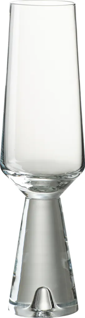 J-Line Walker Verre à Champagne Transparent en Verre - Lot de 4 Pièces
