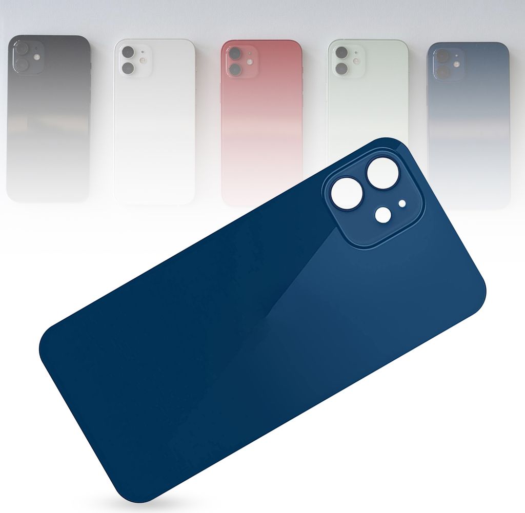 Professionaler Backglasgehäuse Batterie-Rückdeckersatz mit vorinstallierten Klebstoffwerkzeugen für iPhone 12 6,1 Zoll Alle Träger-Blau