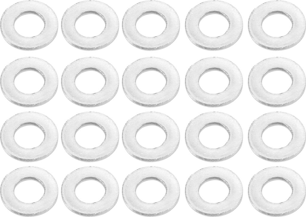 Universelle Unterlegscheibe, 4mm ID 9mm OD 0,8mm Dicke, langlebig, Edelstahl, Silberton, 20 Stück