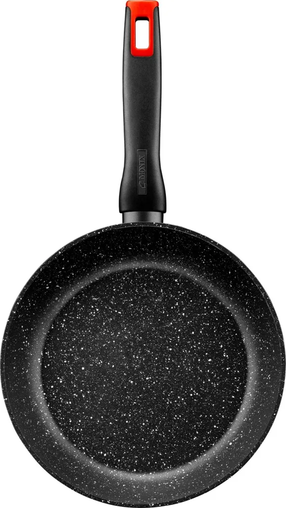 Poêle de cuisine induction 24cm Monix Titan Rock en aluminium forgé noir