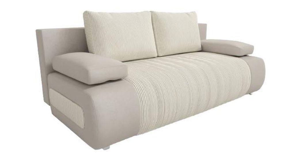 Schlafsofa Mia mit ausziehbarer Schlaffunktion und Bettkasten Poso 100 + Paros 02 Iwmar Möbel