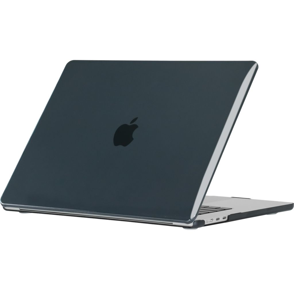 Mobigear Glossy MacBook Air 15 Zoll (2023-2025) Hardcase Hülle MacBook Case - Schwarz - Model A2941 / A3114 / A3241