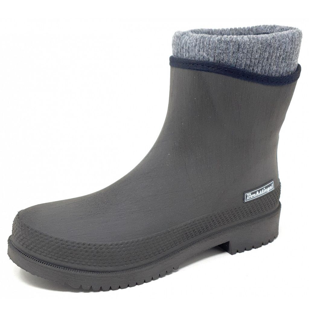 Bockstiegel Damen Gummistiefel Regenstiefel Nicole mit Innenfutter – Stiefel in Lederoptik Gummistiefel mit herausnehmbarem Innenfutter in Anthra...
