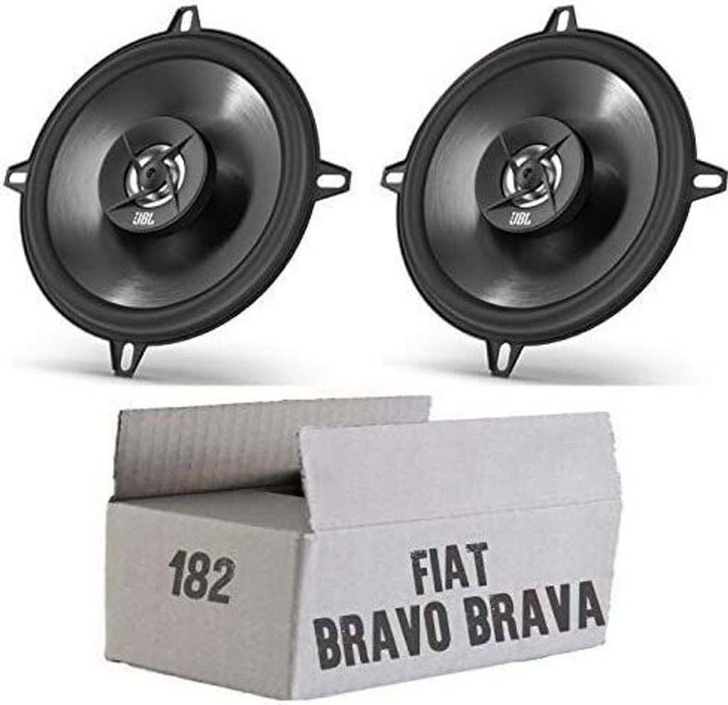 JBL Stage2 524 | 2-Wege | 13cm Koax Lautsprecher - Einbauset passend für Fiat Bravo + Brava 182 Heck - justSOUND