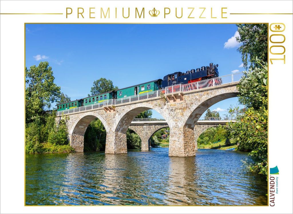 CALVENDO Puzzle Weißeritztalbahn bei Malter | 1000 Teile Lege-Größe 64x48cm Foto-Puzzle für glückliche Stunden