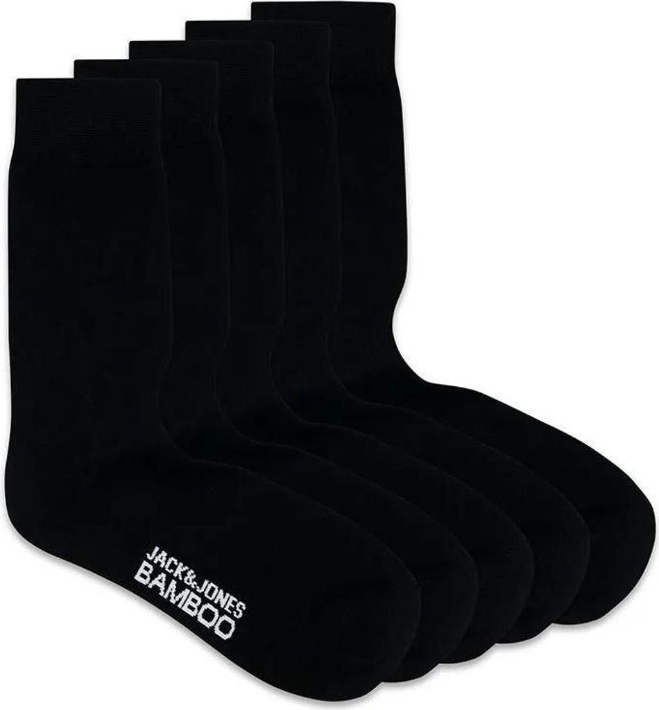 Jack & Jones Basic Bamboo Socken 5 Paare Schwarz EU 40-46 Produktbild 