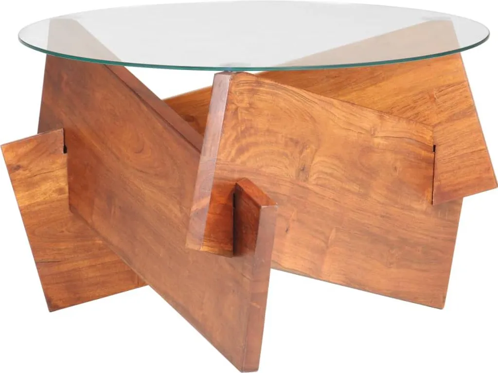 Tavolino 60 cm in legno massiccio di acacia