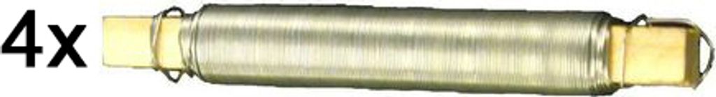 Novatool 4x Wickeldraht I verzinkt I 0,65 mm I Draht I Basteldraht Metalldraht Blumendraht Bindedraht Biegedraht Pflanzendraht rostfrei Dekoband De...