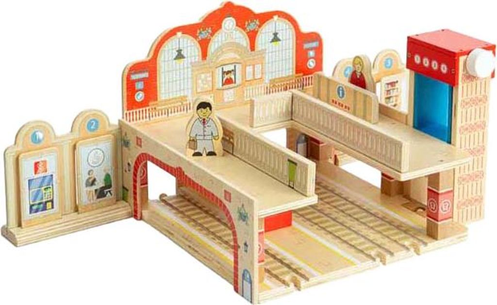 Scatola di cartone BigJigs giocattolo Grand Central Station Immagine del prodotto 