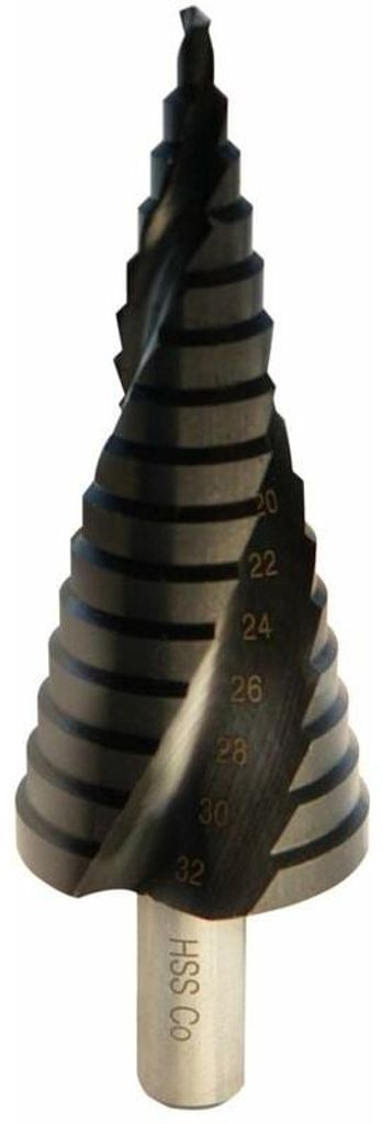 Cobalt Stufenbohrer (4–32 mm/15 Stufen) für Edelstahl und Hartmetall,Professional Hss Kegelbohrer Schälbohrer Stahl.