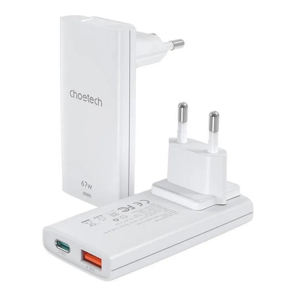 Chargeur GaN 65W Choetech PD6011 Haute Performance avec Double Sortie - 3