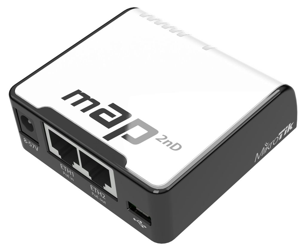 MIKROTIK Mikrotik mAP Schwarz, Weiß Power over Ethernet Produktbild 