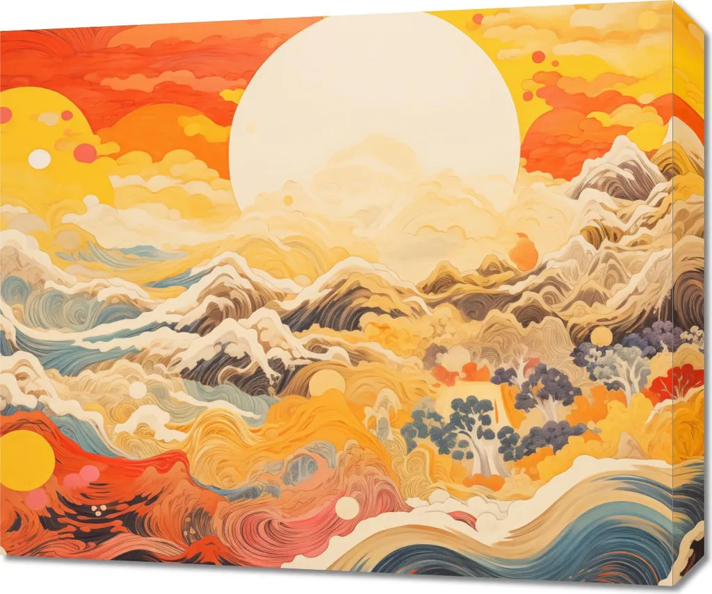Image 60 x 50 cm Poème du vent et du soleil - Décoration Murale Originale