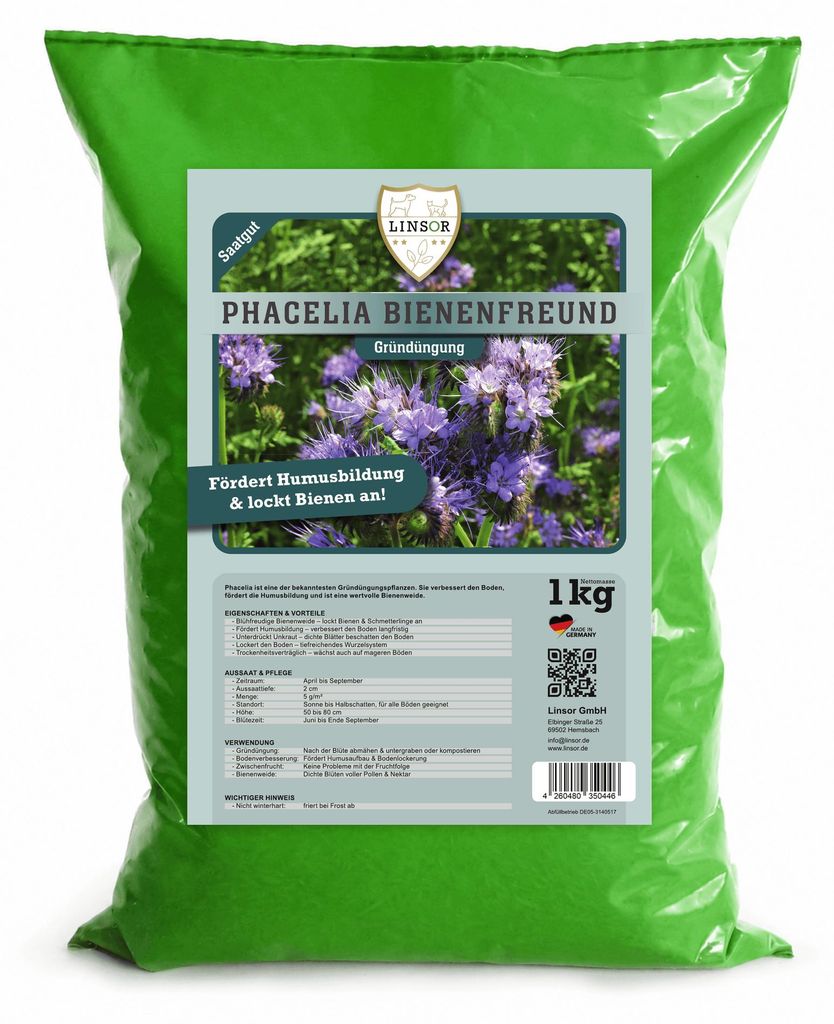 Phacelia Gründünger 1 kg Produktbild 