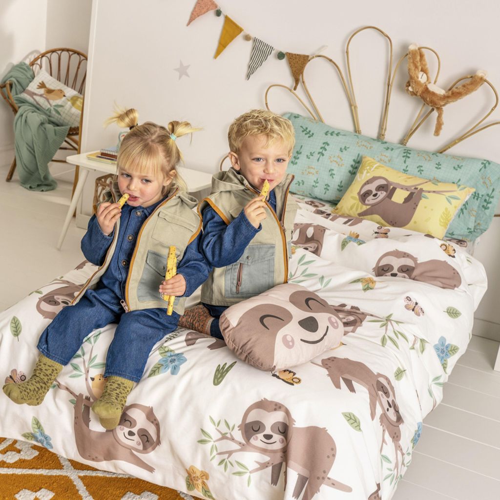 Housse de couette HappyFriday Moshi Moshi Happy Sloth Image du produit 
